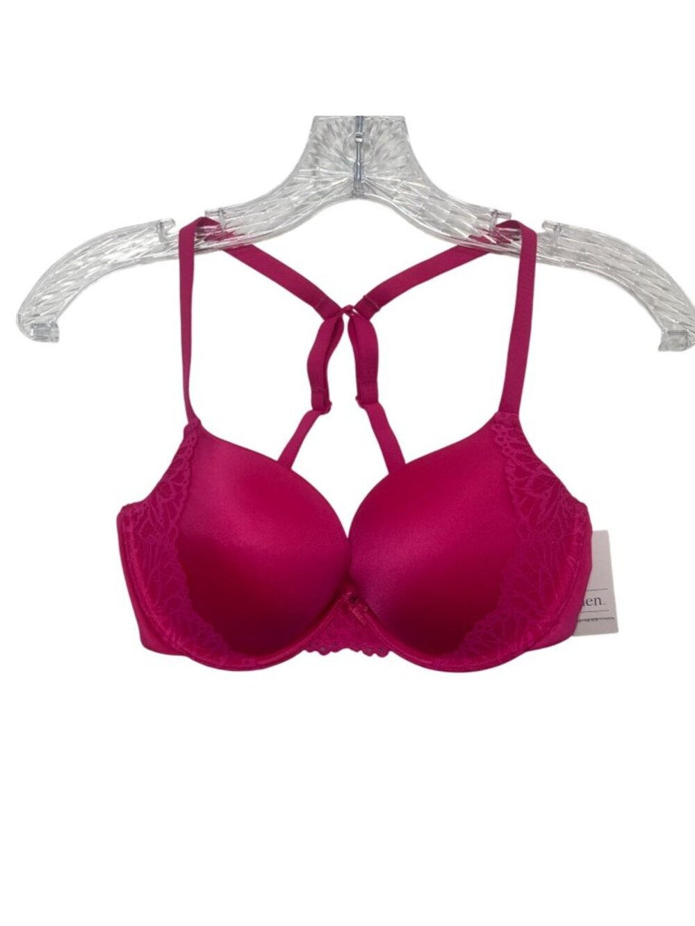 Auden Push Up Bra 32D Pink New Radiant Plunge Coverage Convertible Straps